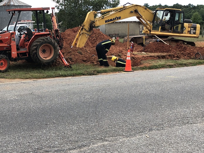 Repair gas leak – Crestview Road